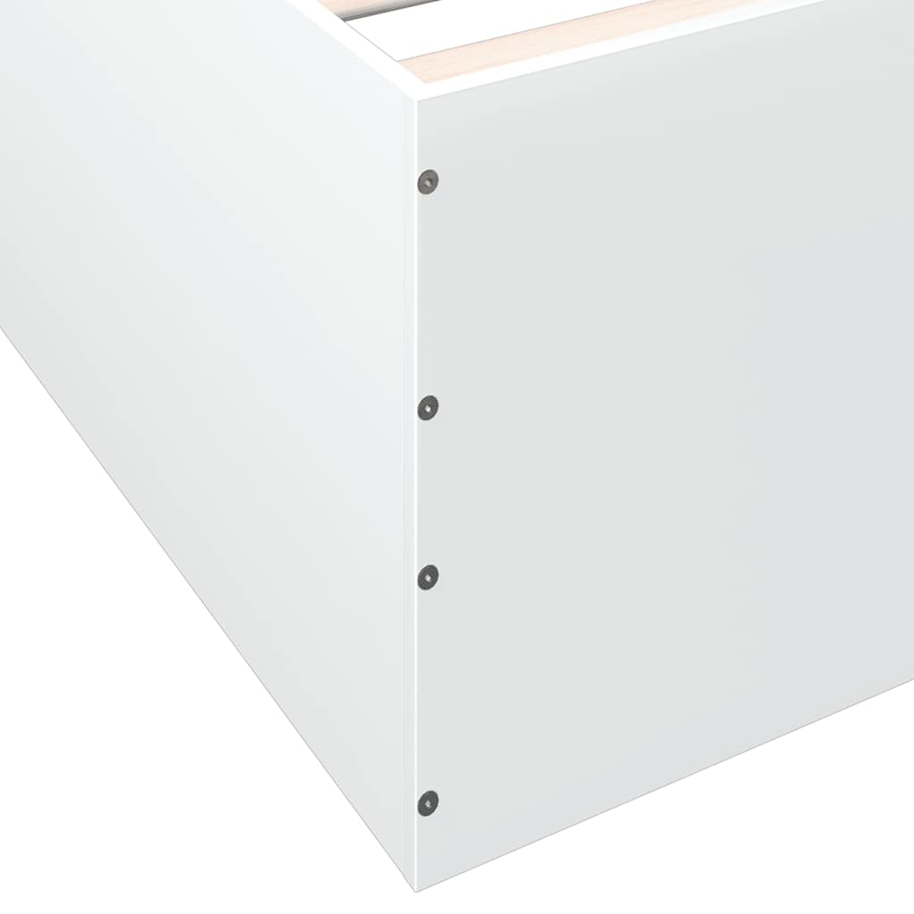Bed Frame without Mattress White 100x200 cm