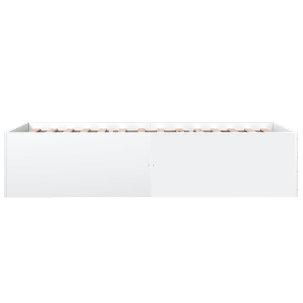Bed Frame without Mattress White 90x200 cm