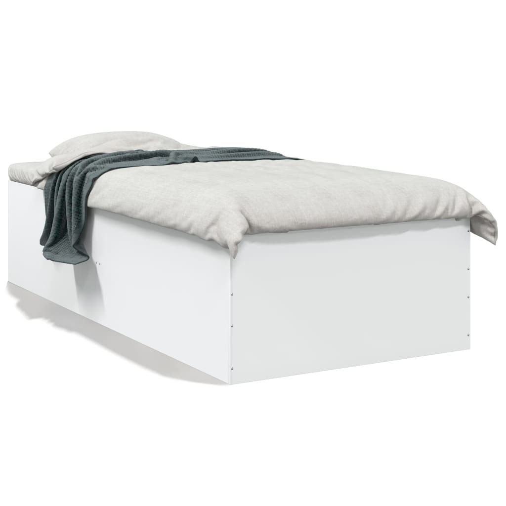 Bed Frame without Mattress White 90x190 cm Single