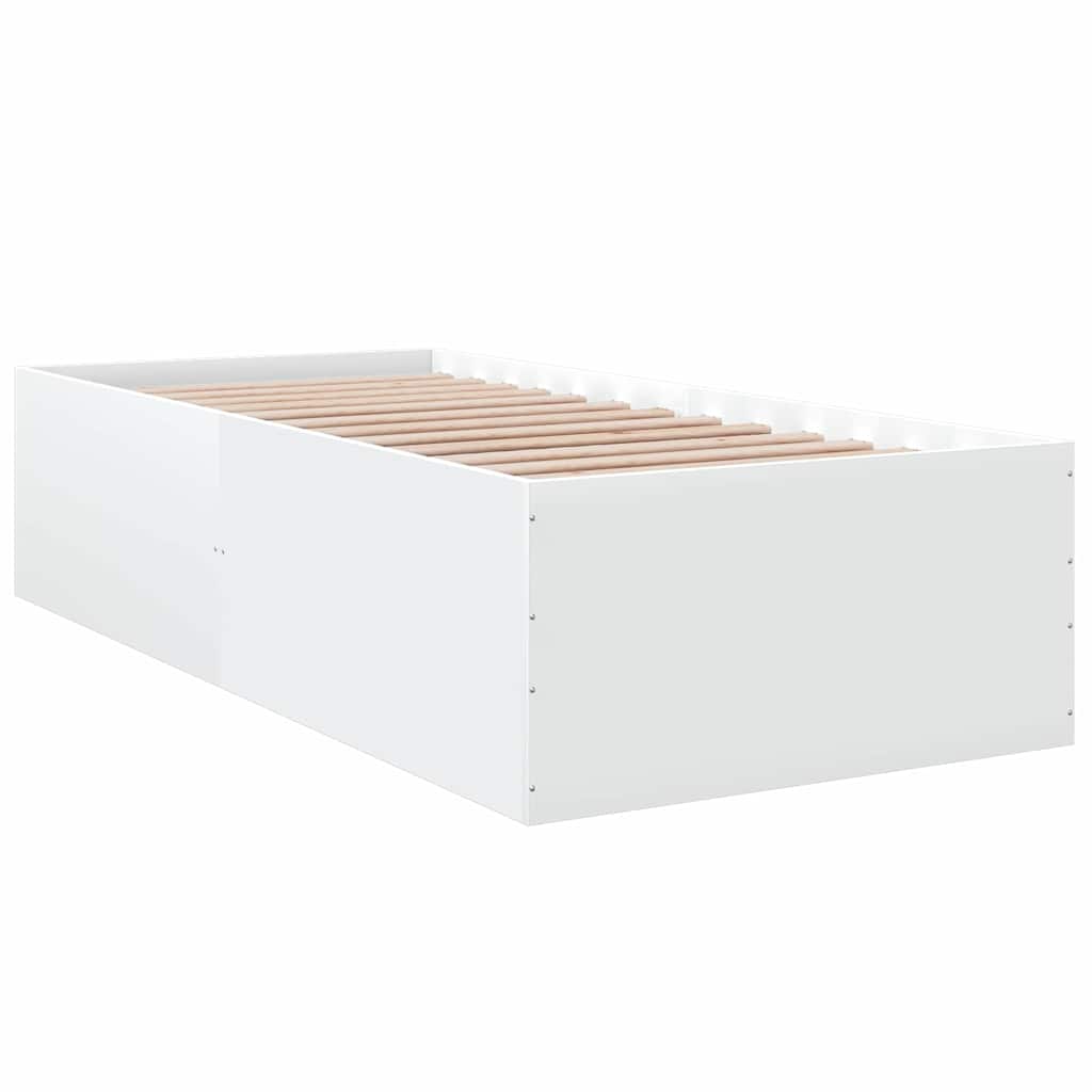 Bed Frame without Mattress White 90x190 cm Single