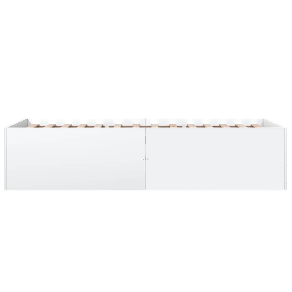 Bed Frame without Mattress White 90x190 cm Single