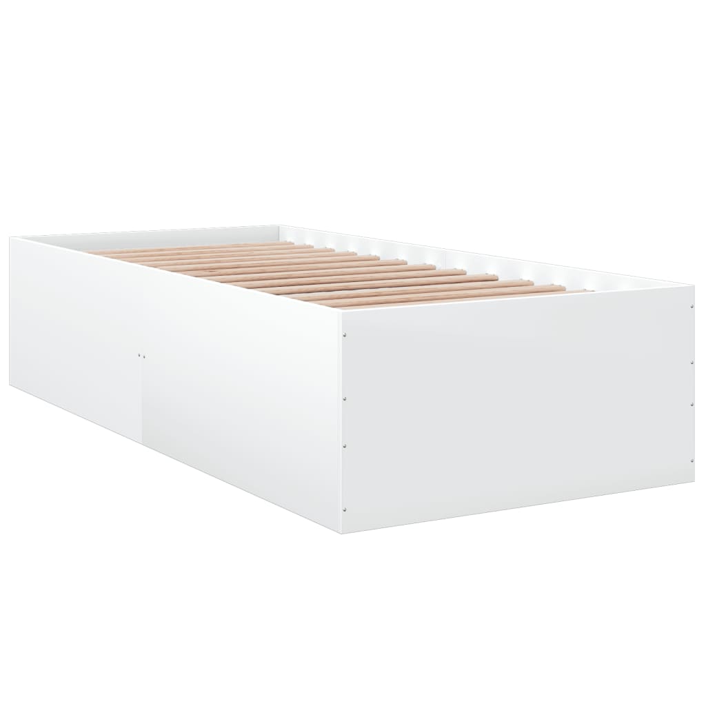 Bed Frame without Mattress White 90x190 cm Single