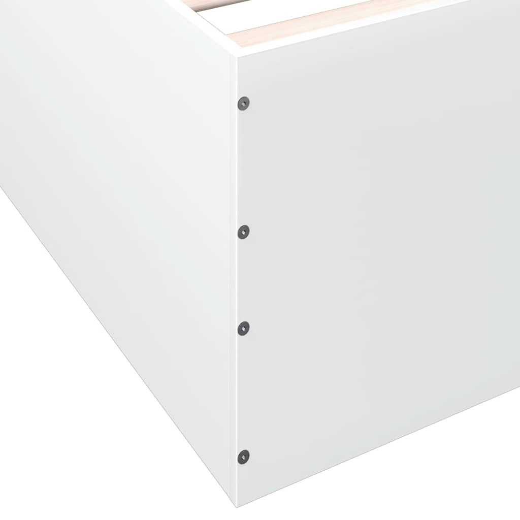 Bed Frame without Mattress White 90x190 cm Single