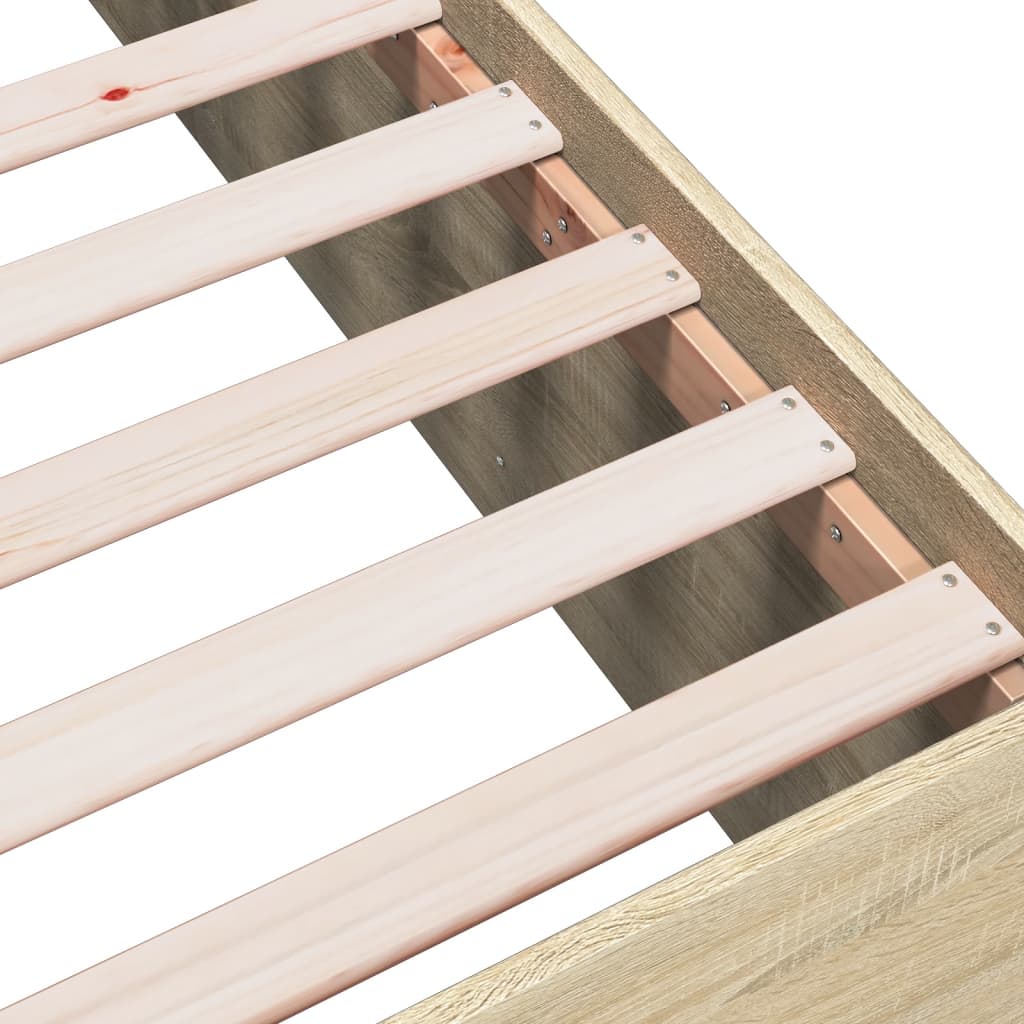 Bed Frame without Mattress Sonoma Oak 90x190 cm Single
