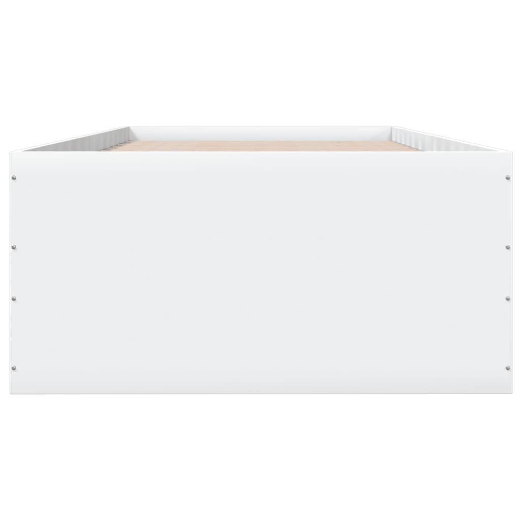Bed Frame without Mattress White 75x190 cm Small Single