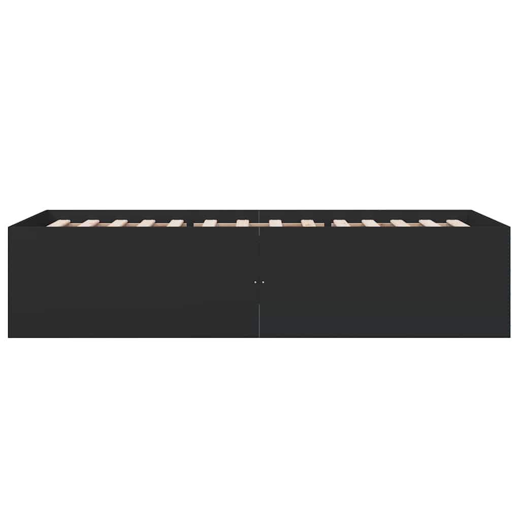 Bed Frame without Mattress Black 75x190 cm Small Single