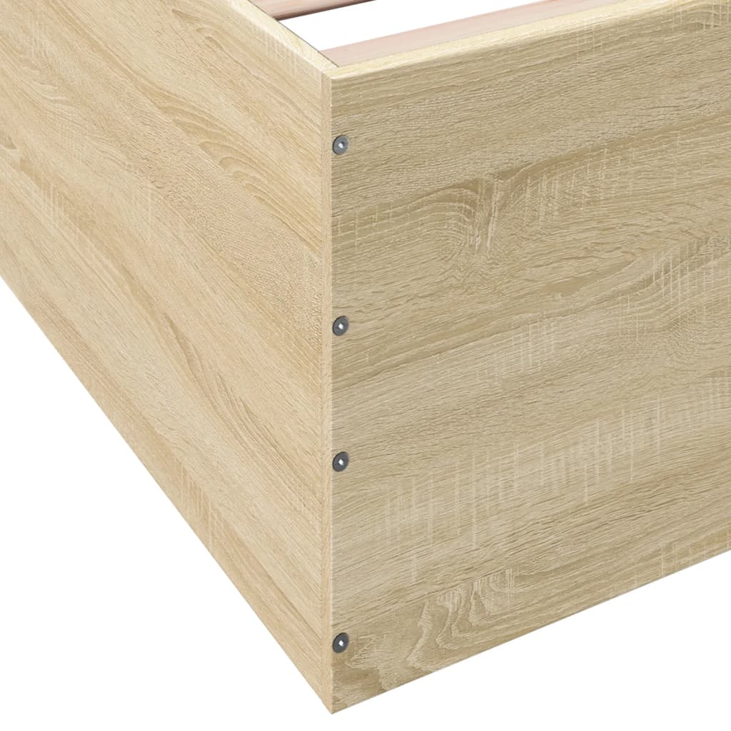 Bed Frame without Mattress Sonoma Oak 75x190 cm Small Single