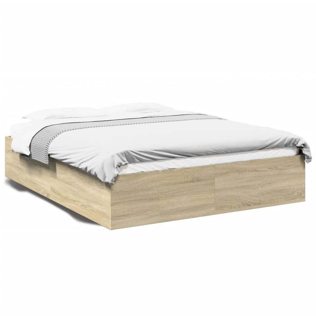 vidaXL Bed Frame without Mattress Sonoma Oak 160x200 cm