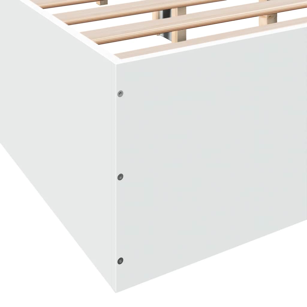 Bed Frame without Mattress White 150x200 cm