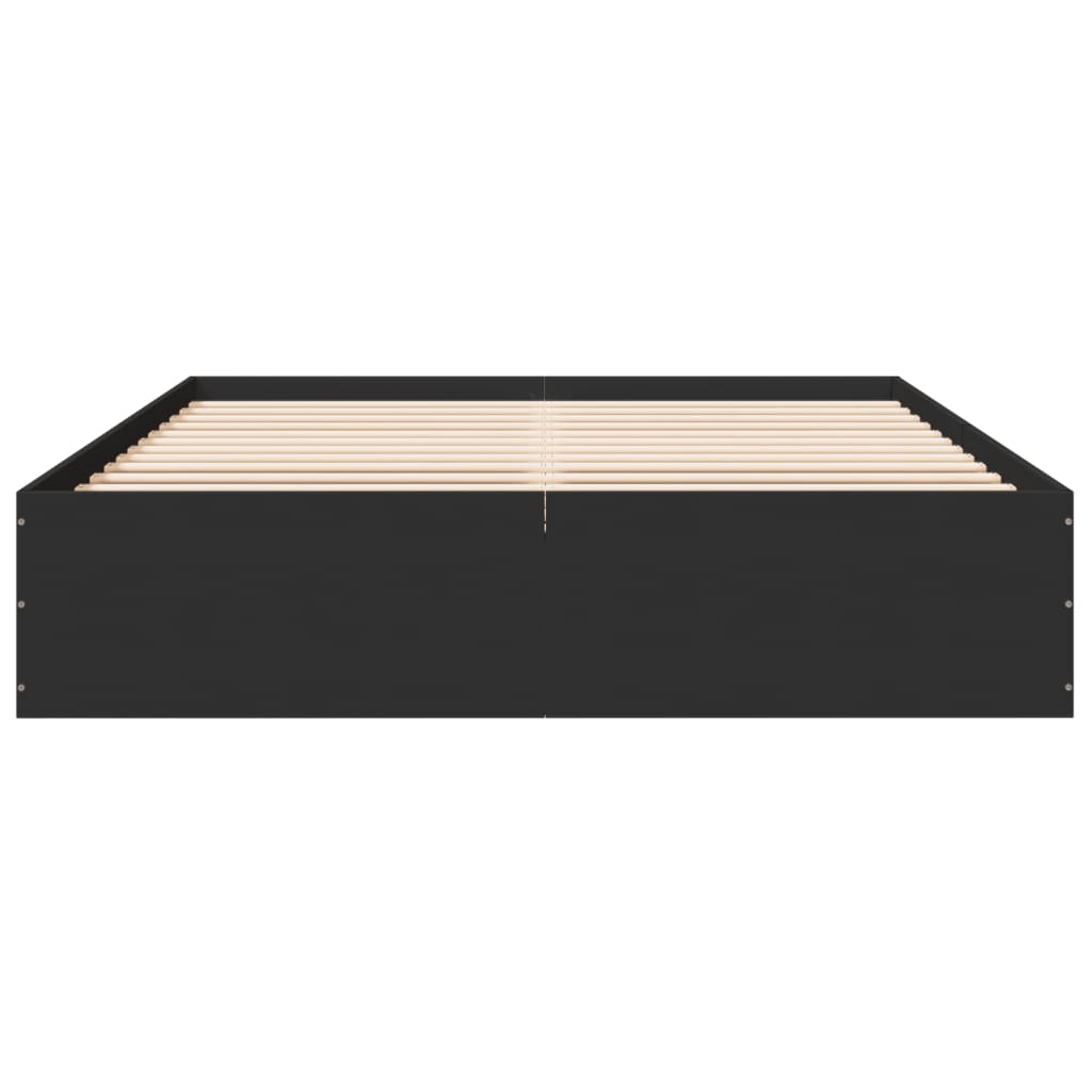 Bed Frame without Mattress Black 150x200 cm