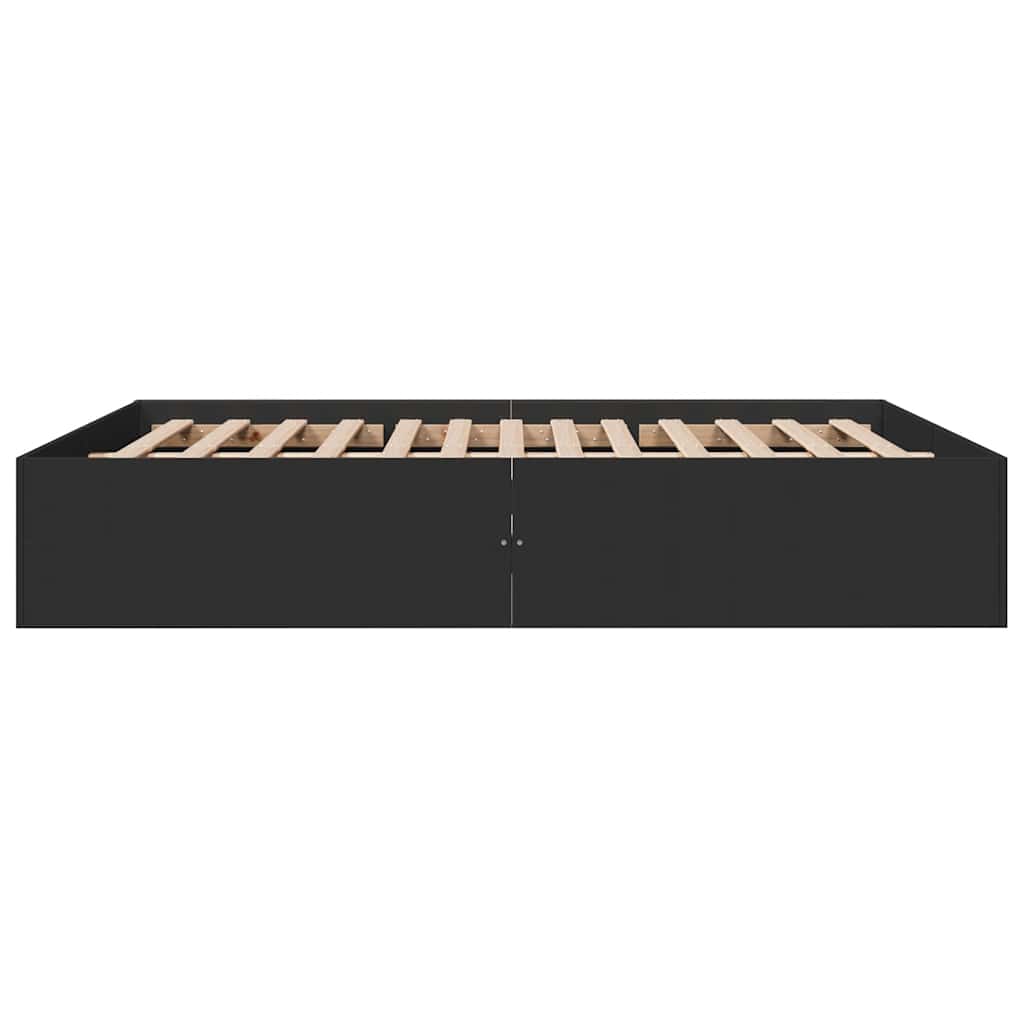 Bed Frame without Mattress Black 150x200 cm