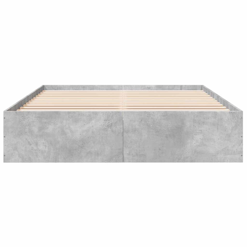 Bed Frame without Mattress Concrete Grey 150x200 cm