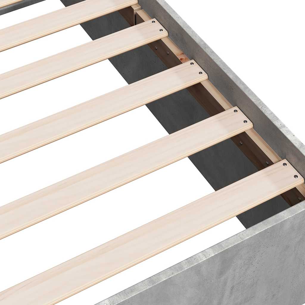 Bed Frame without Mattress Concrete Grey 150x200 cm