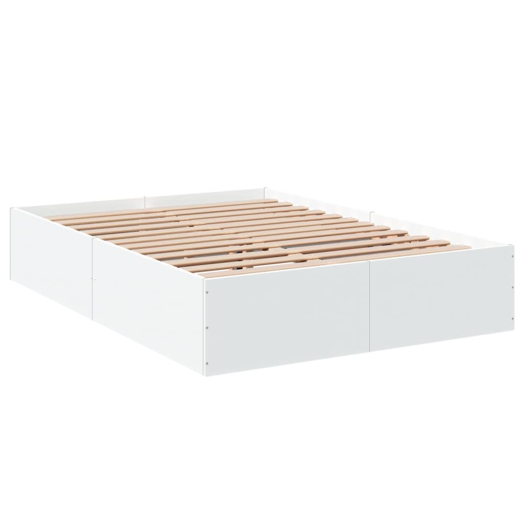 vidaXL Bed Frame without Mattress White 140x200 cm