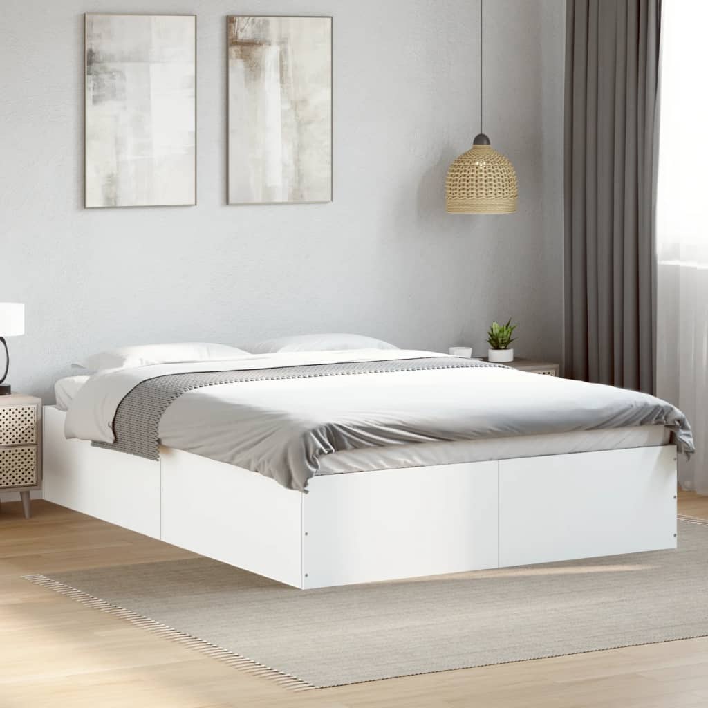 vidaXL Bed Frame without Mattress White 140x200 cm