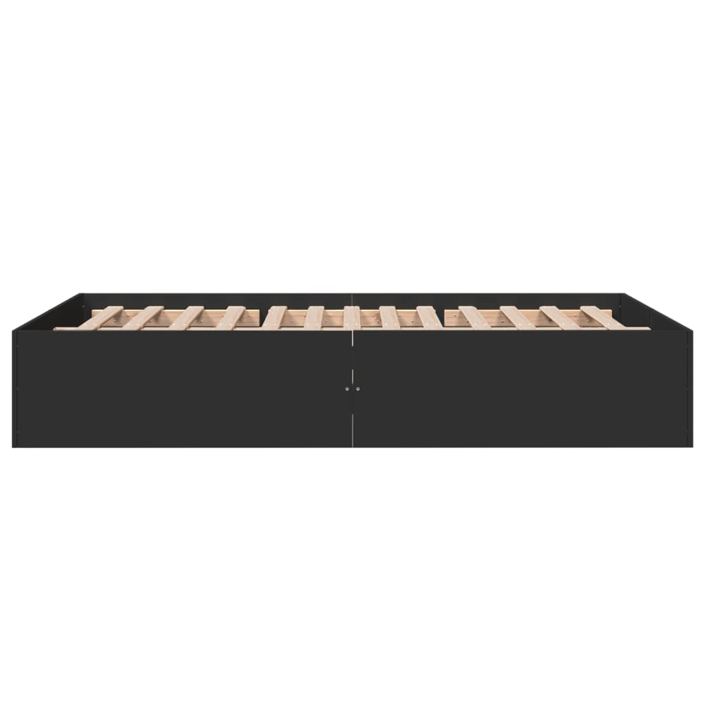 Bed Frame without Mattress Black 135x190 cm Double