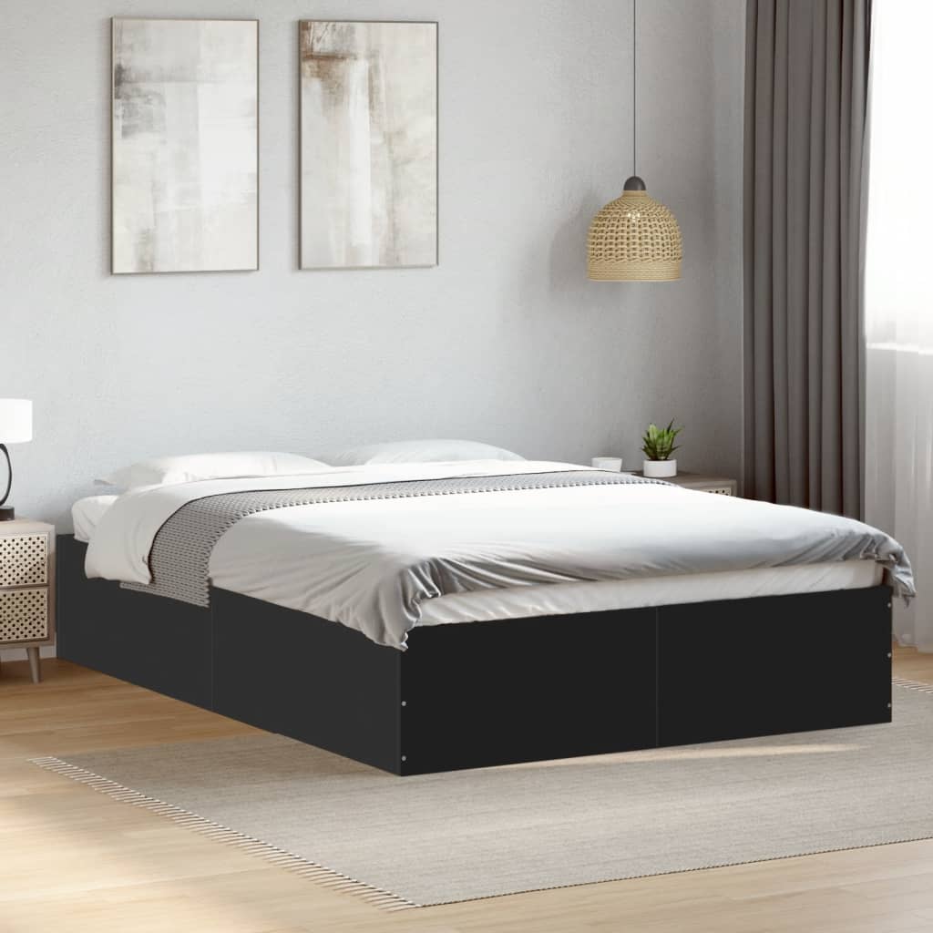 Bed Frame without Mattress Black 120x190 cm Small Double