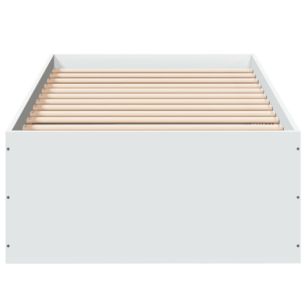 Bed Frame without Mattress White 100x200 cm