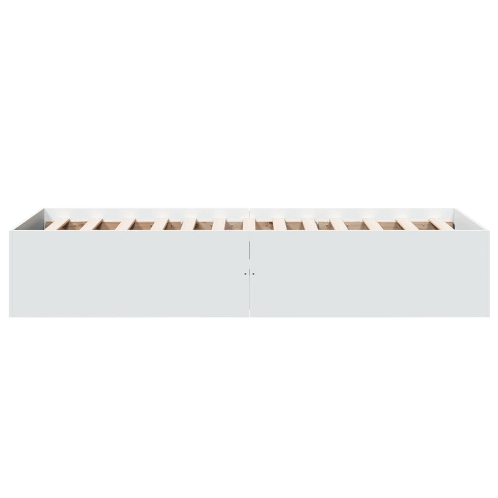 Bed Frame without Mattress White 100x200 cm