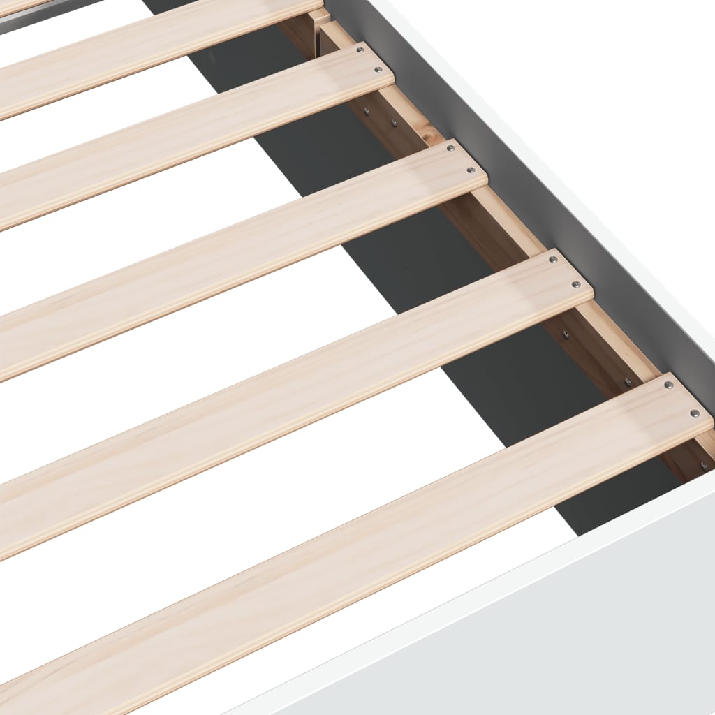 Bed Frame without Mattress White 100x200 cm