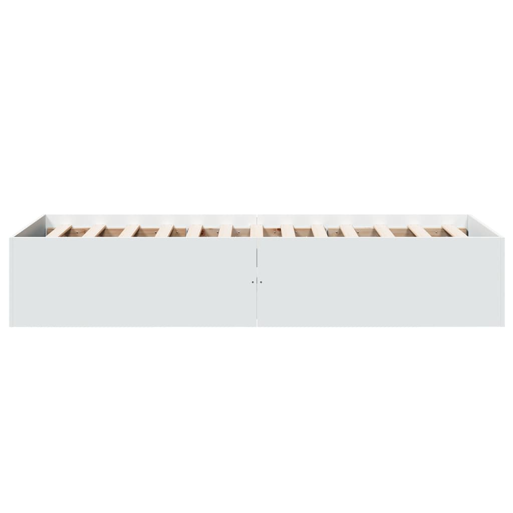Bed Frame without Mattress White 90x200 cm