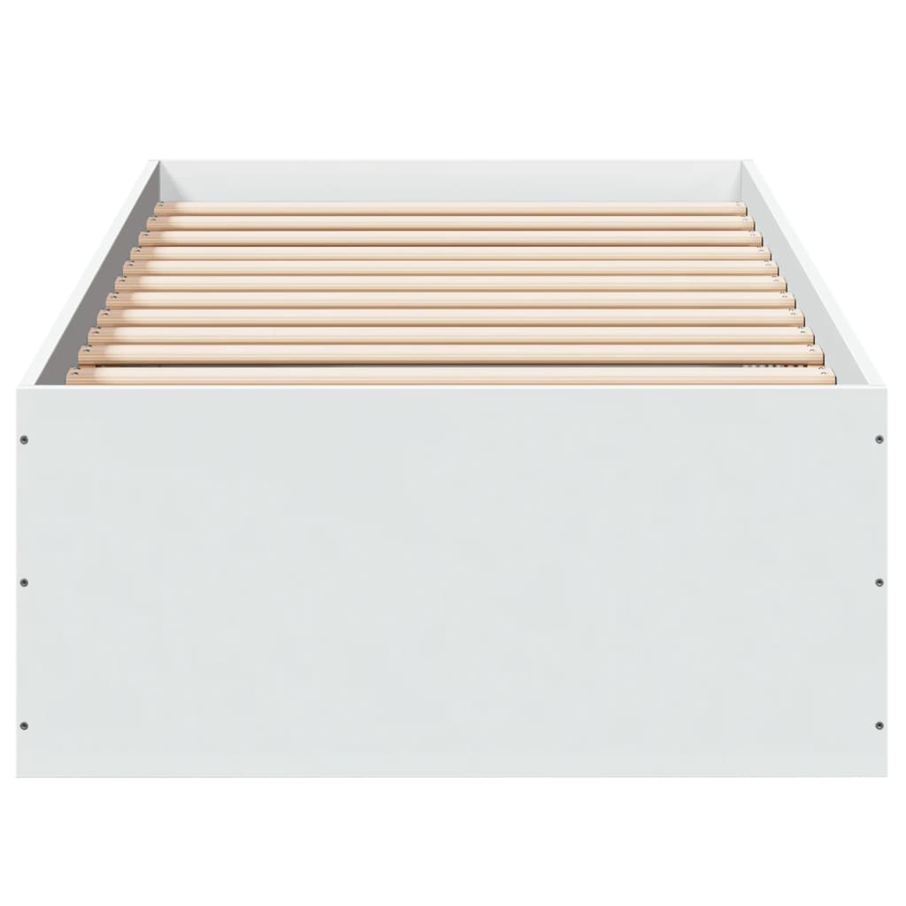 Bed Frame without Mattress White 90x190 cm Single
