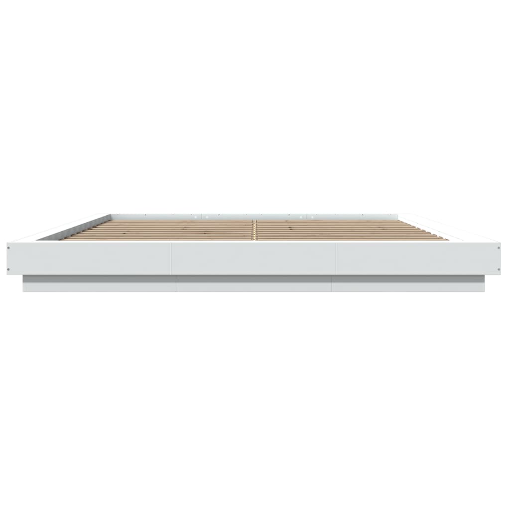 Bed Frame without Mattress White 200x200 cm