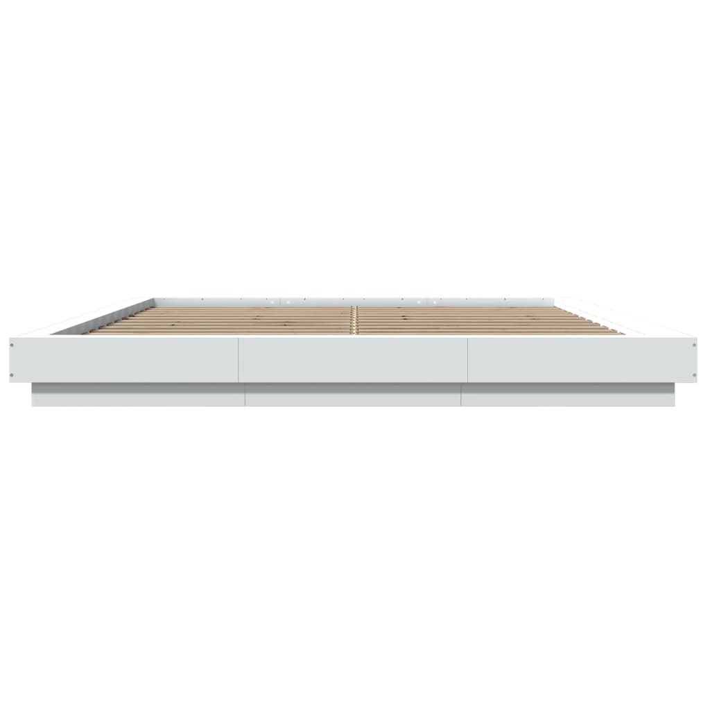 vidaXL Bed Frame without Mattress White 180x200 cm Super King