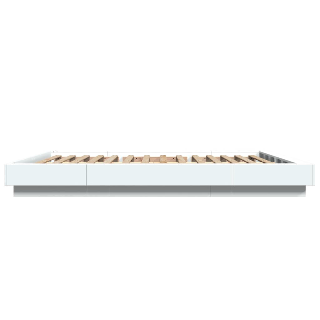 Bed Frame without Mattress White 160x200 cm