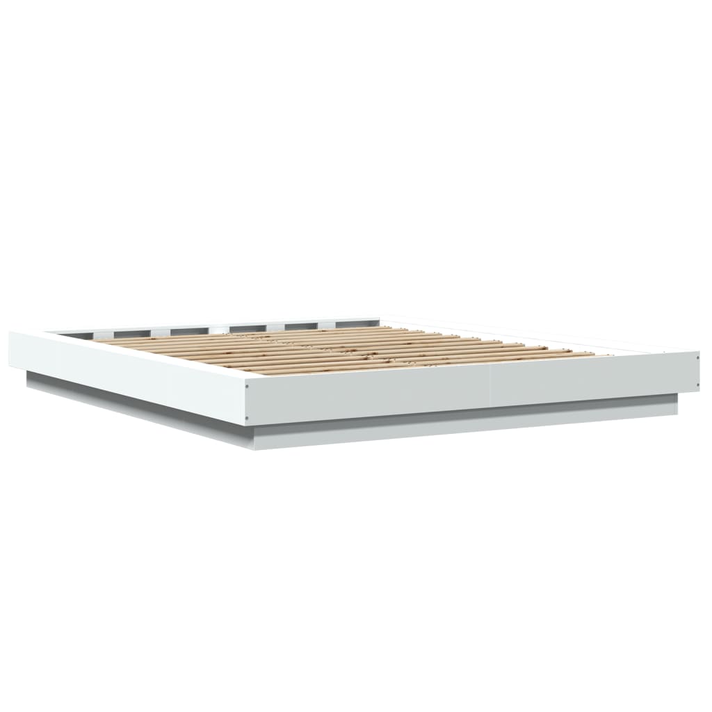 Bed Frame without Mattress White 160x200 cm