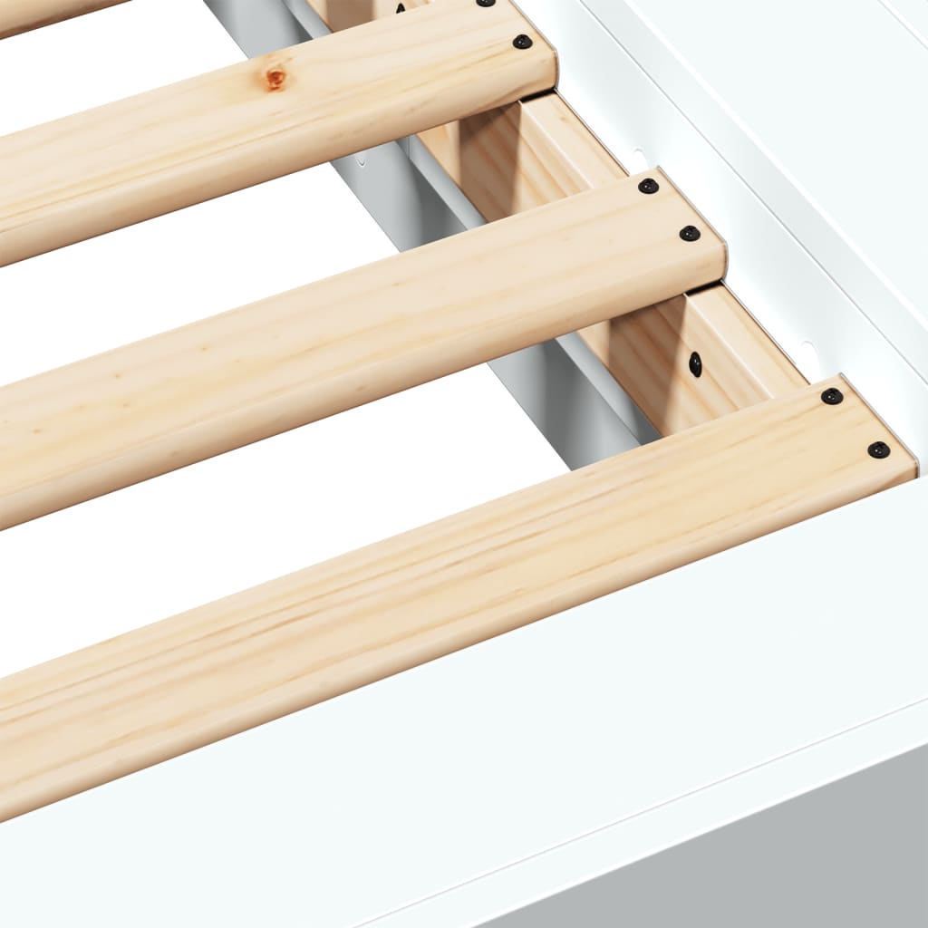 Bed Frame without Mattress White 160x200 cm
