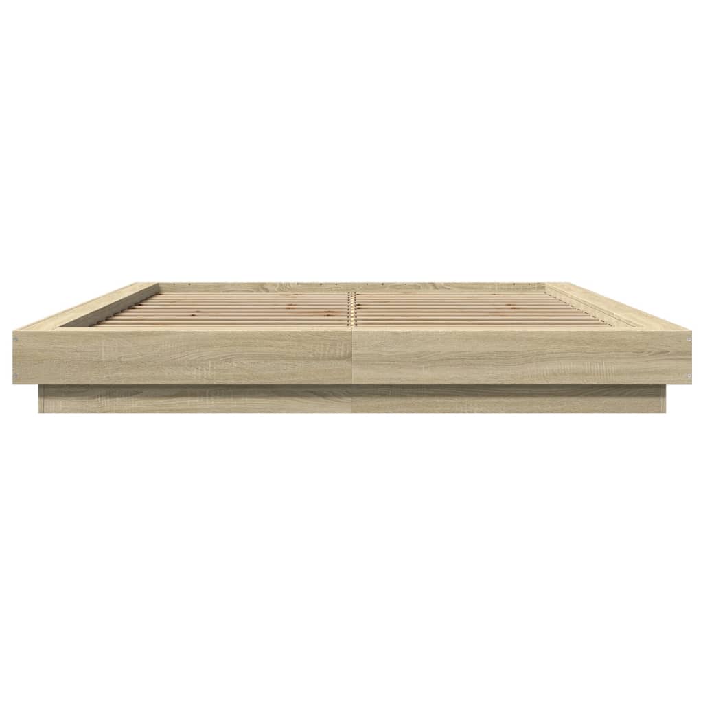 Bed Frame without Mattress Sonoma Oak 150x200 cm King Size