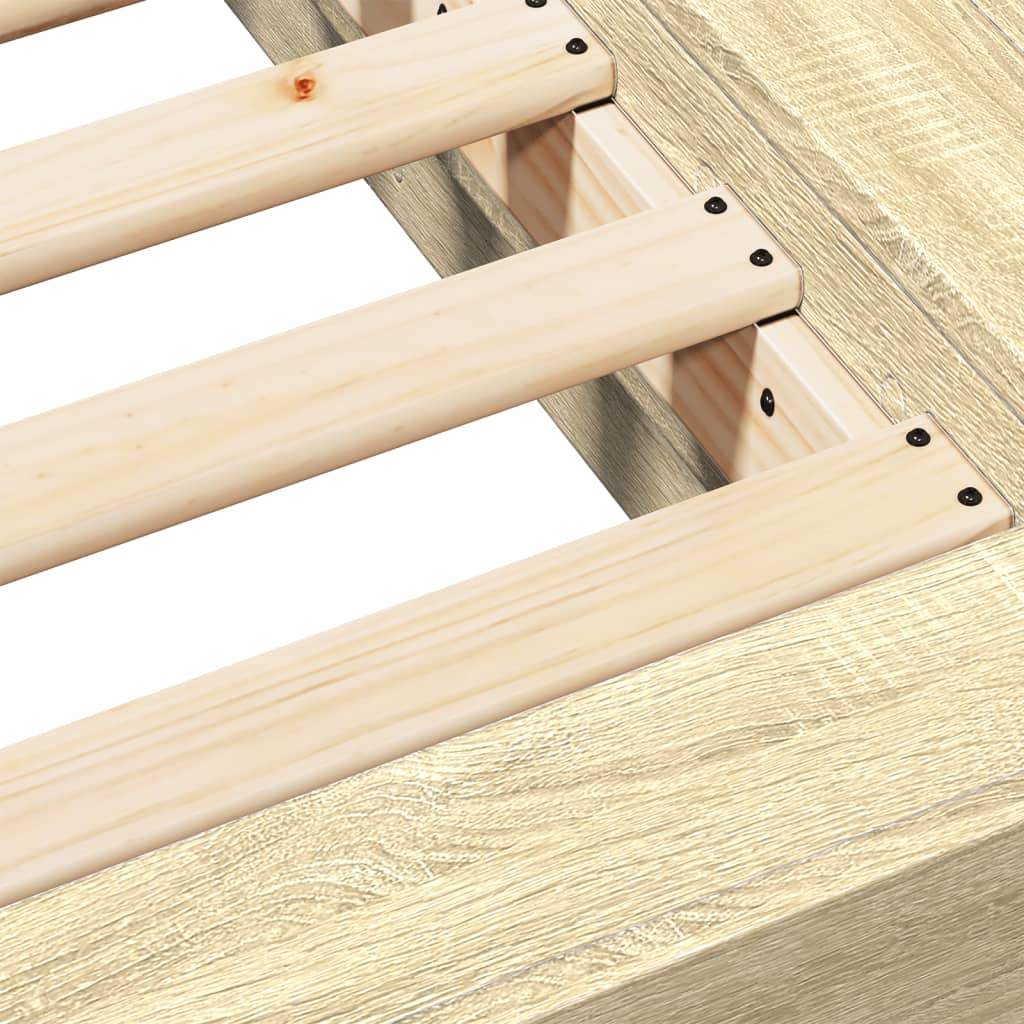 Bed Frame without Mattress Sonoma Oak 150x200 cm King Size