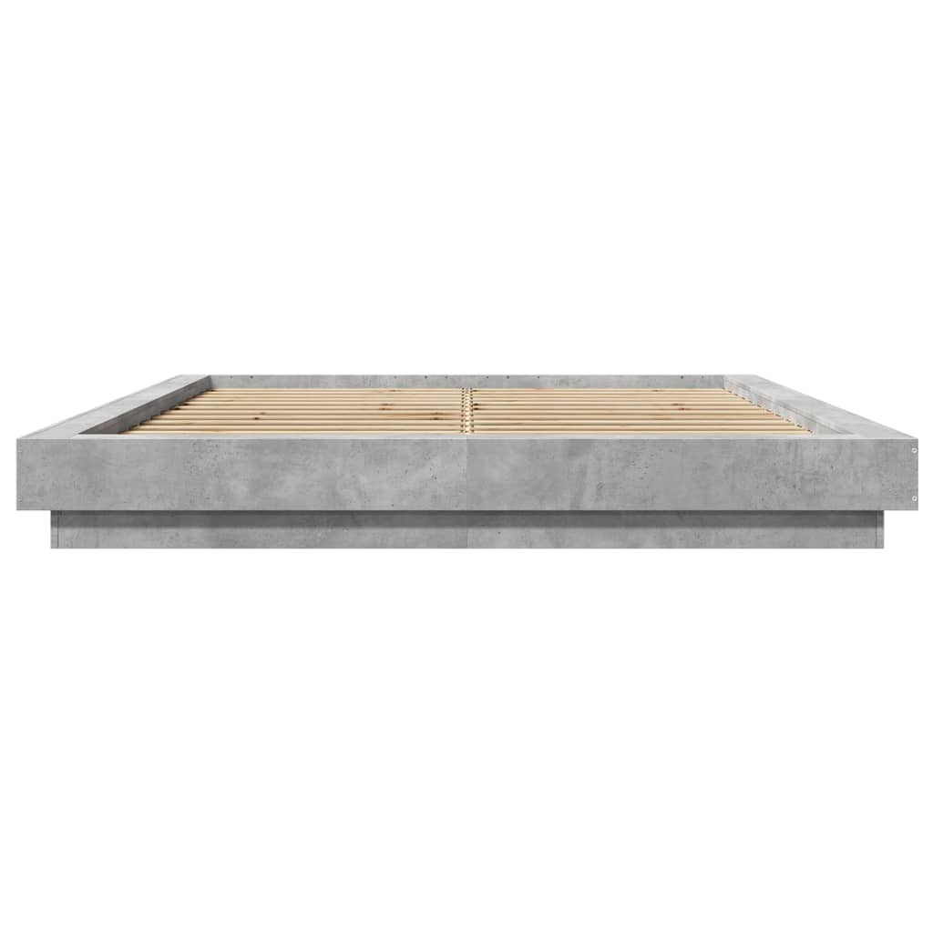 vidaXL Bed Frame without Mattress Concrete Grey 150x200 cm King Size