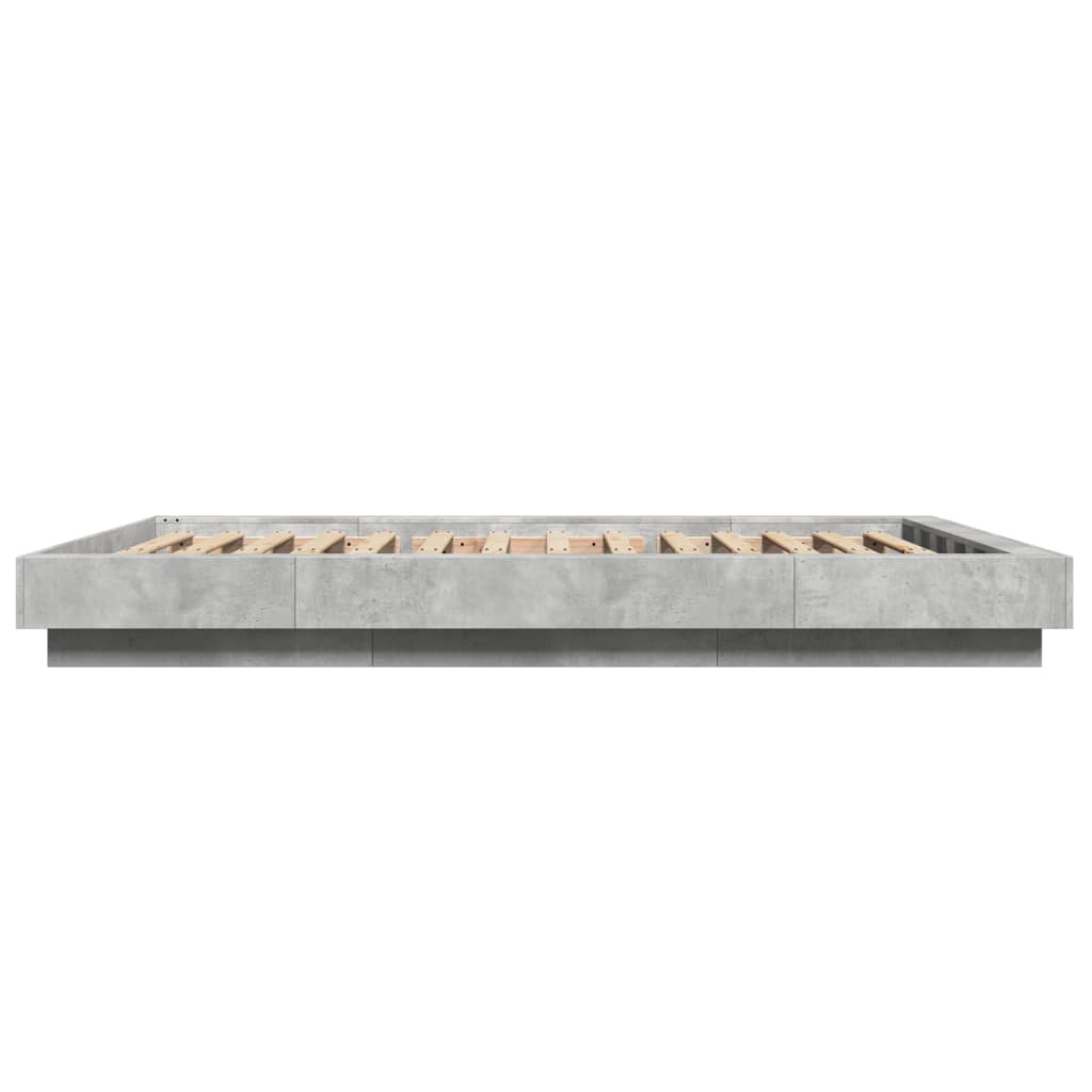 Bed Frame without Mattress Concrete Grey 140x200 cm