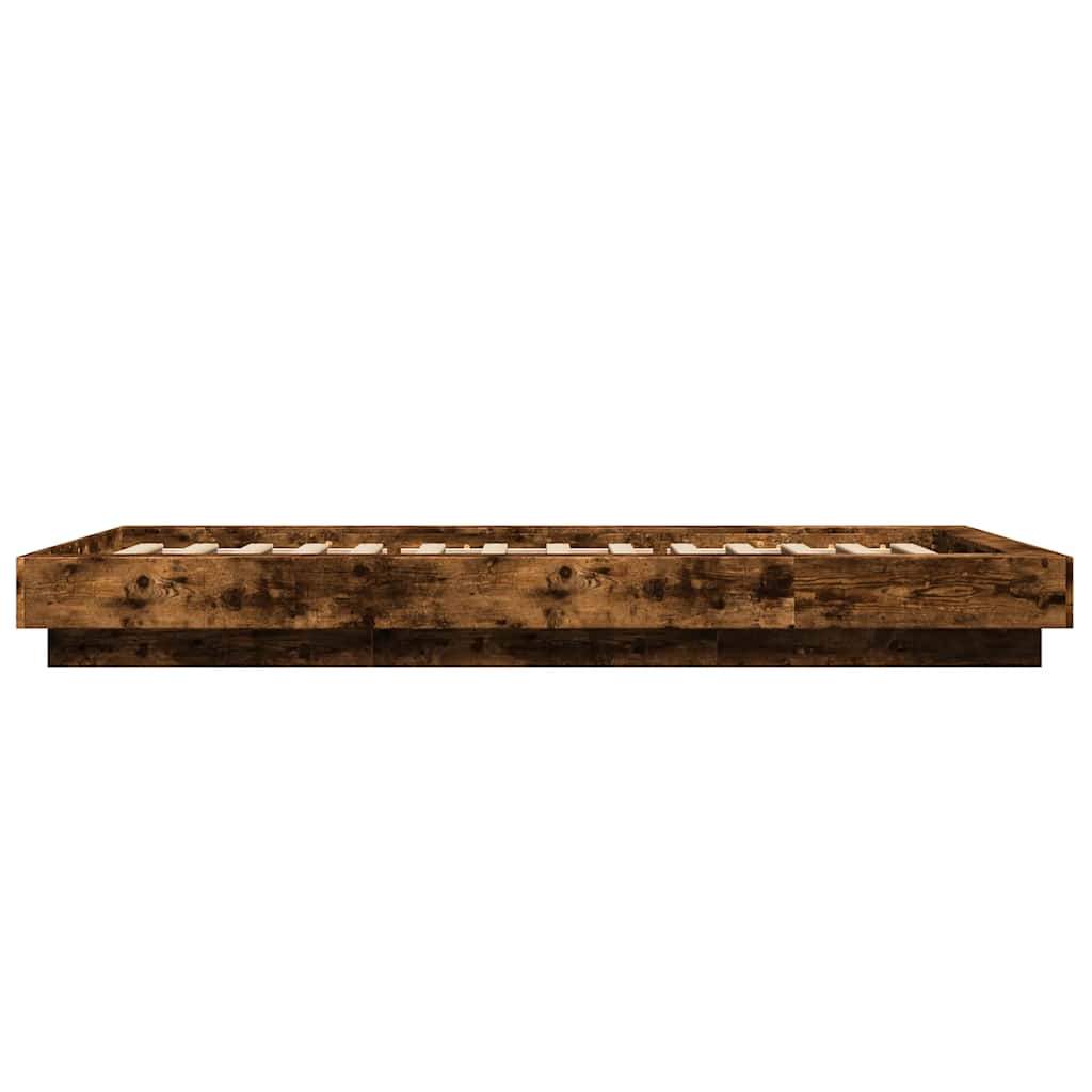 Bed Frame without Mattress Smoked Oak 100x200 cm