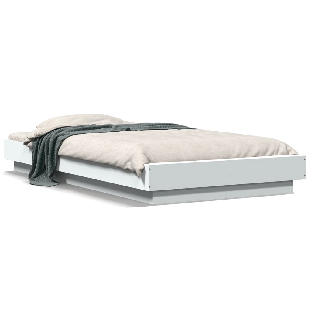 Bed Frame without Mattress White 90x200 cm