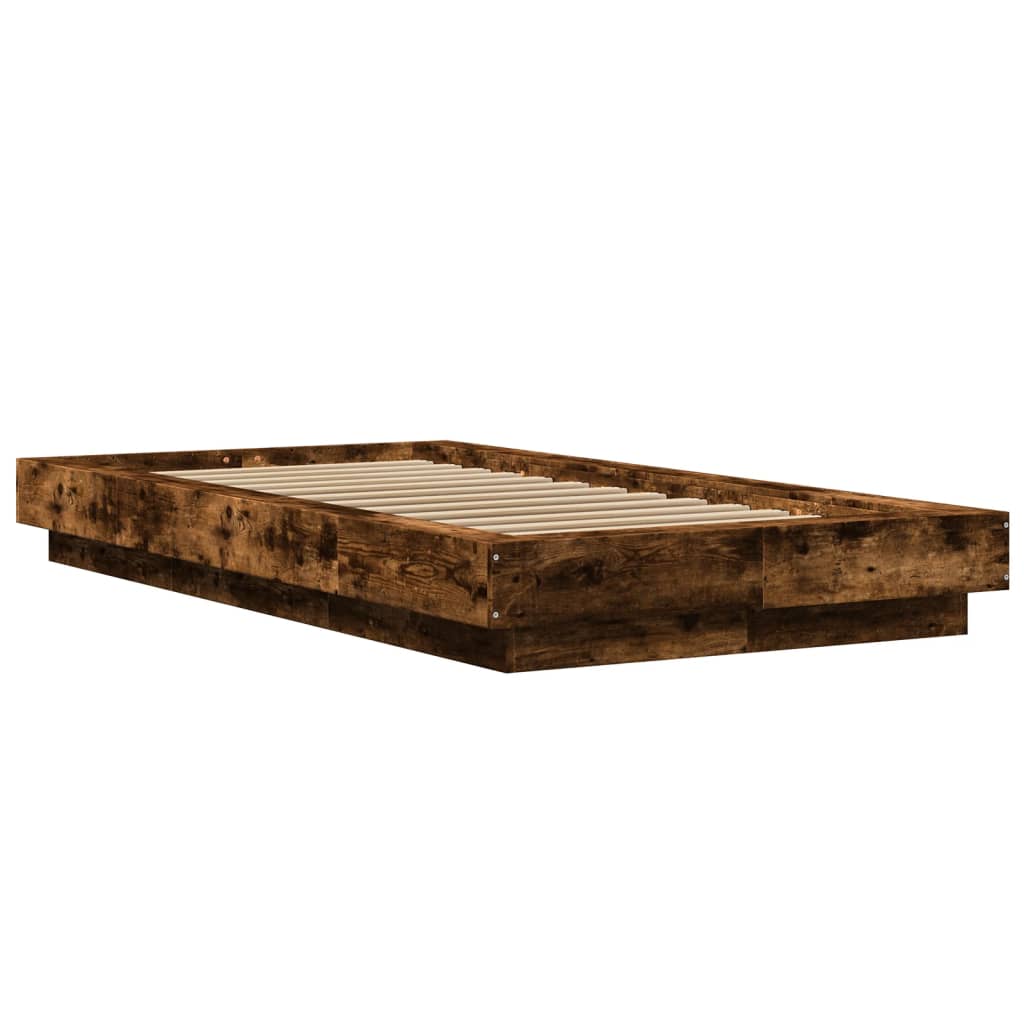 vidaXL Bed Frame without Mattress Smoked Oak 90x200 cm