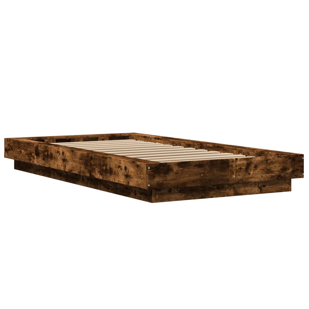 vidaXL Bed Frame without Mattress Smoked Oak 90x200 cm