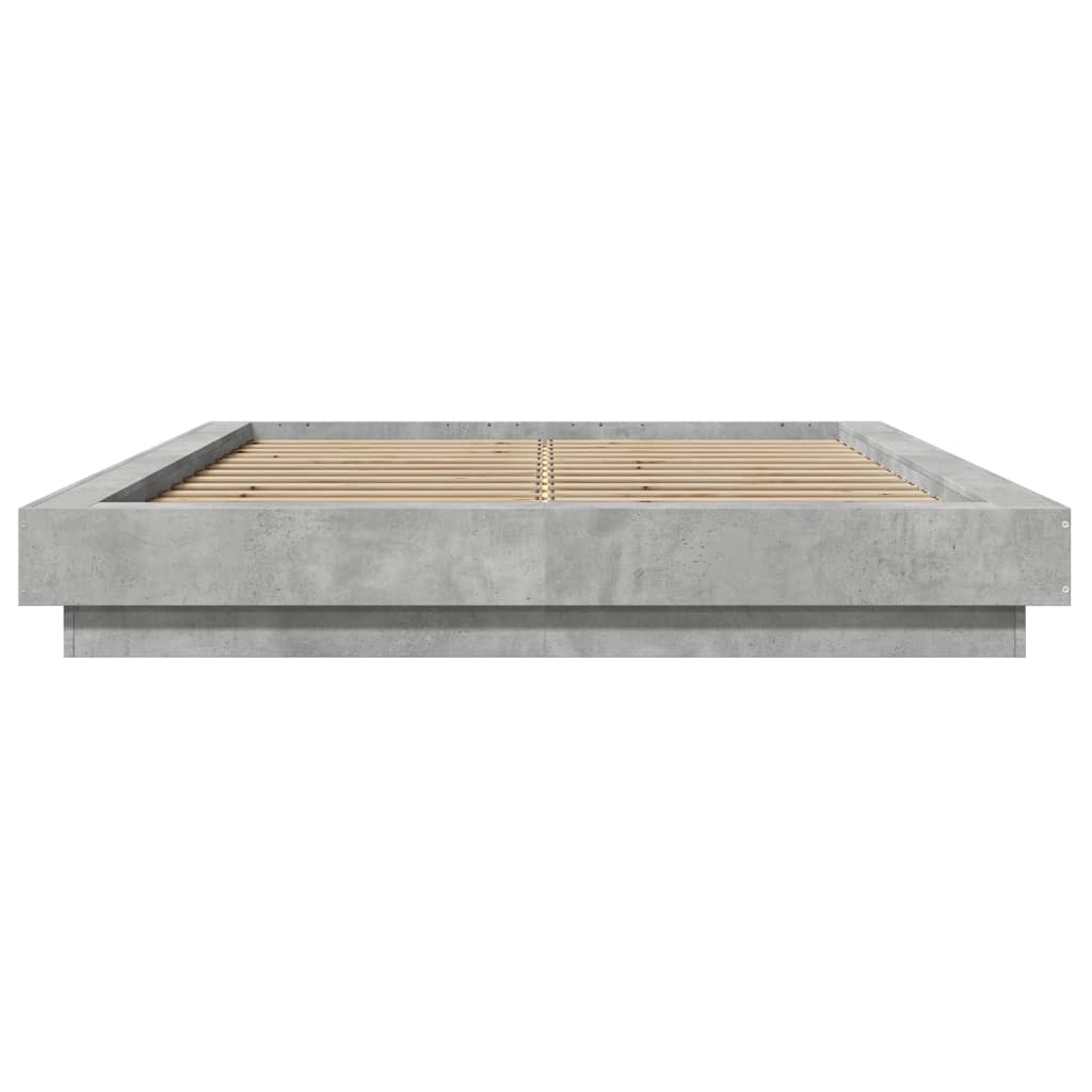 Bed Frame without Mattress Concrete Grey 140x190 cm