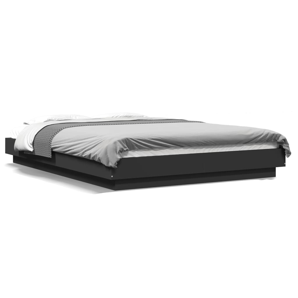 Bed Frame without Mattress Black 120x190 cm Small Double