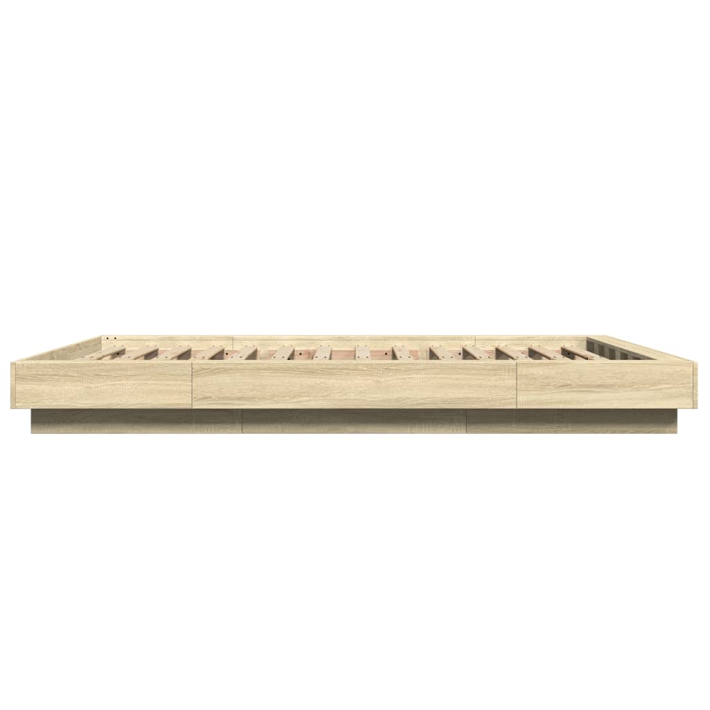 Bed Frame without Mattress Sonoma Oak 120x190 cm Small Double