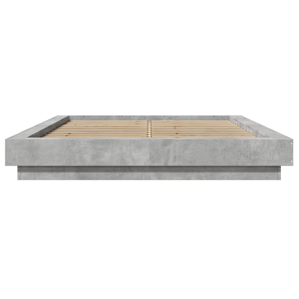 vidaXL Bed Frame without Mattress Concrete Grey 120x190 cm Small Double