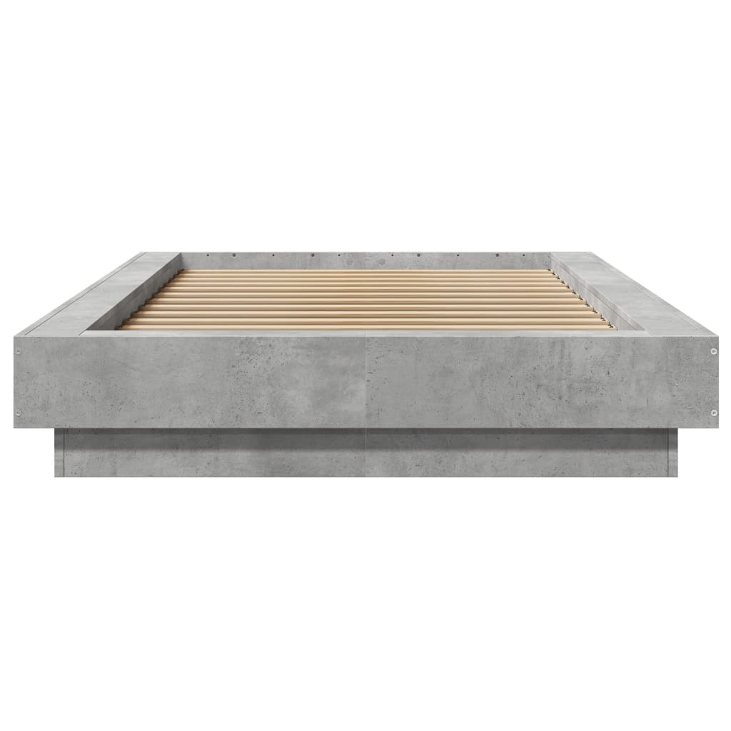 vidaXL Bed Frame without Mattress Concrete Grey 90x190 cm Single