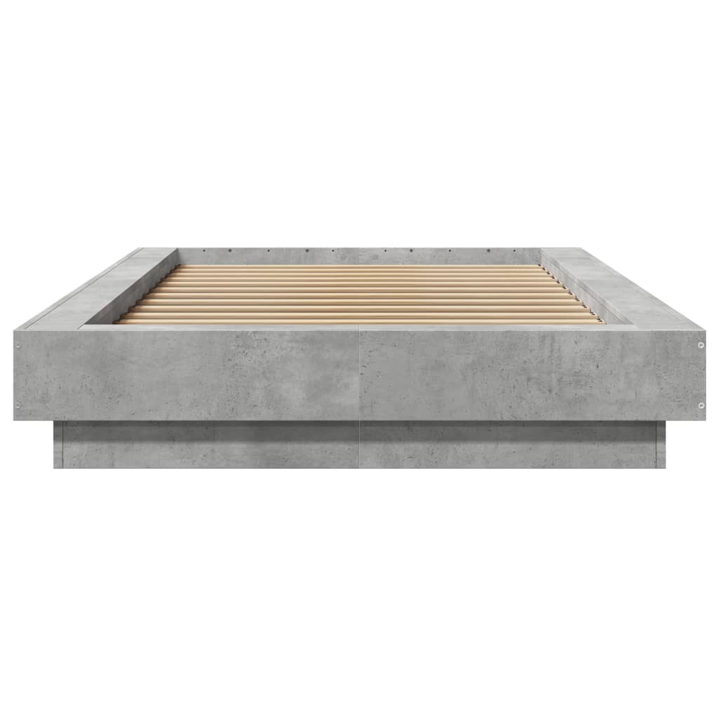 vidaXL Bed Frame without Mattress Concrete Grey 75x190 cm Small Single