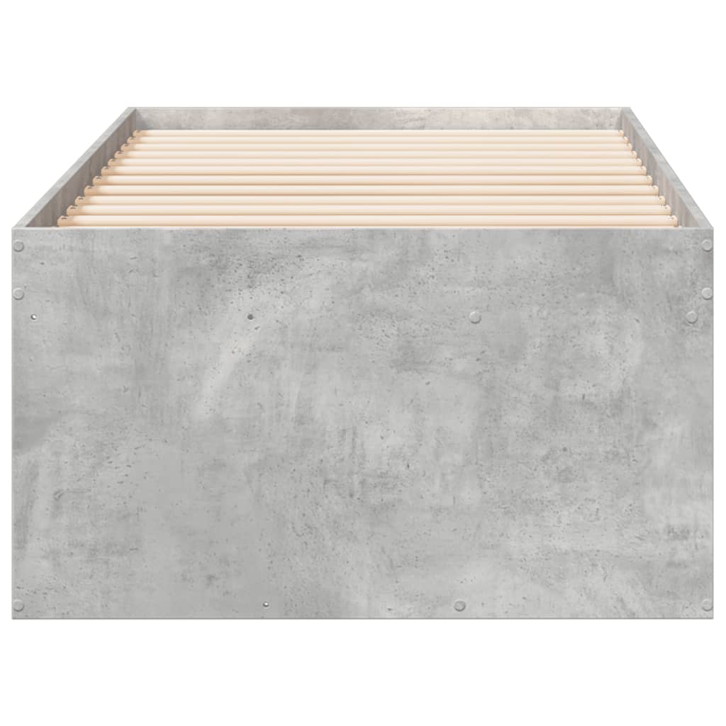 vidaXL Daybed with Drawers without Mattress Concrete Grey 100x200 cm