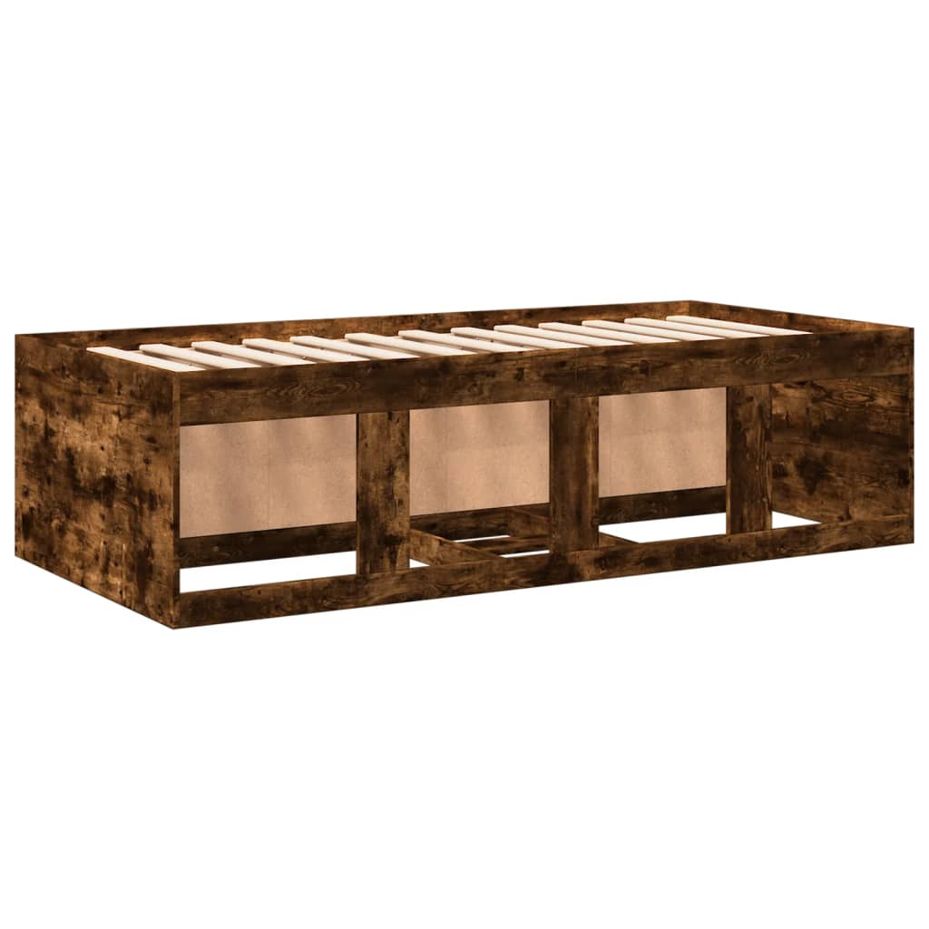 Daybed with Drawers without Mattress Smoked Oak 90x200 cm