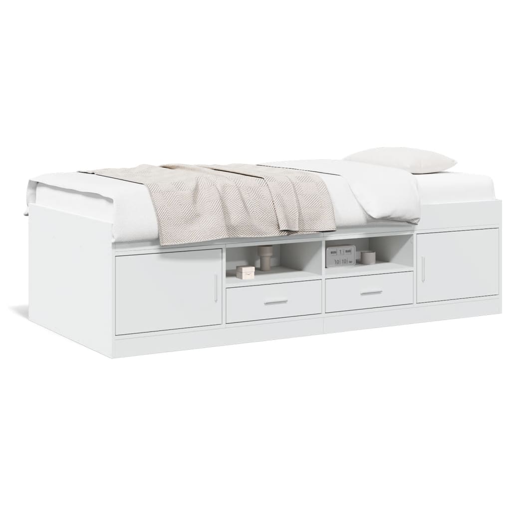 Daybed | White | Engineered wood | Small Single | Convertible | Daybed