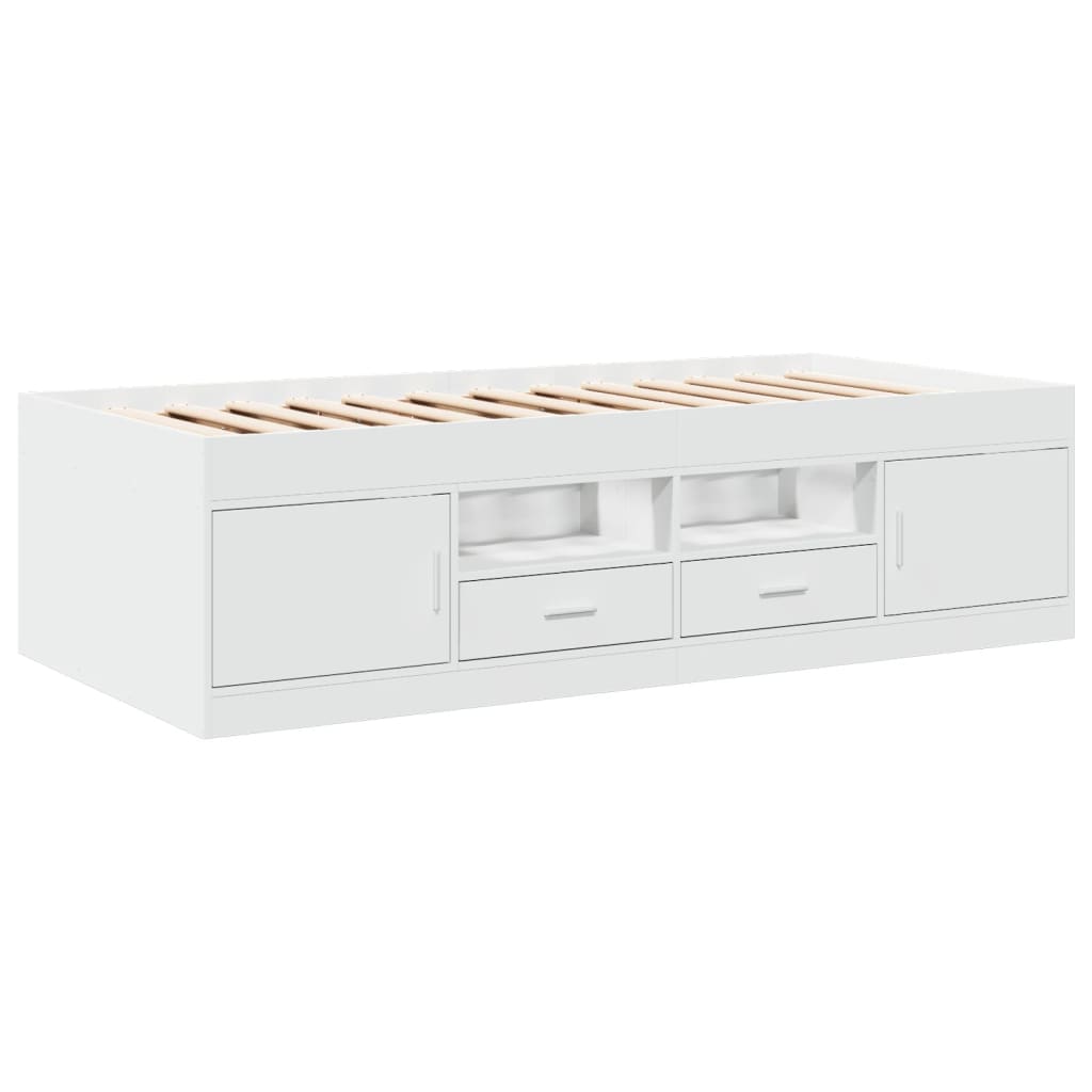 Daybed | White | Engineered wood | Small Single | Convertible | Daybed