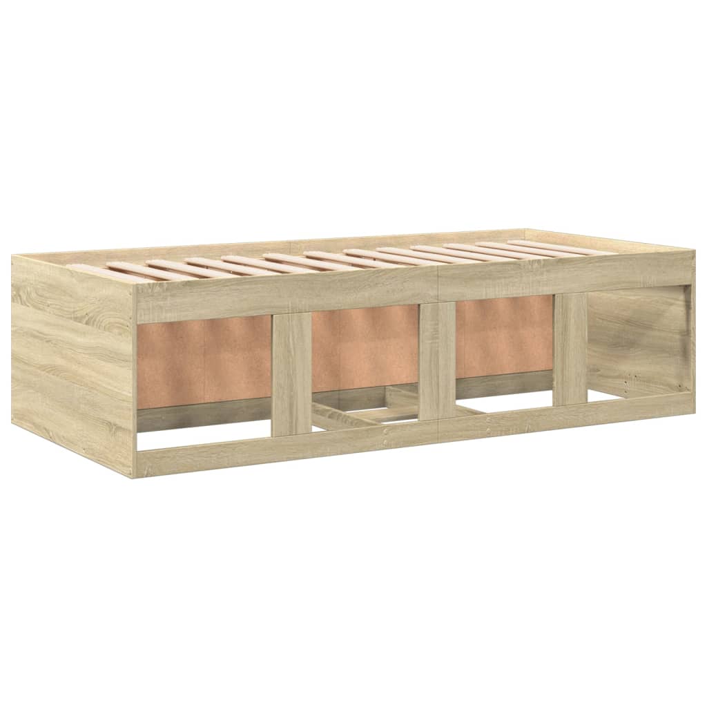 Daybed with Drawers without Mattress Sonoma Oak 75x190 cm Small Single